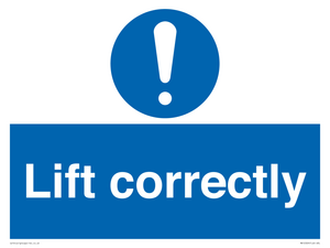 Lift correctly sign